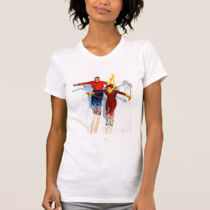Couple Downhill Skiing T-Shirt