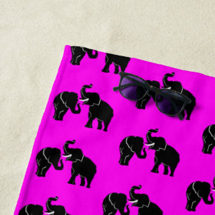 Couple Elephant Beach Towel - Custom Colours