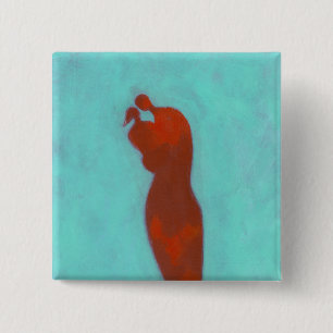 Couple Embracing 15 Cm Square Badge