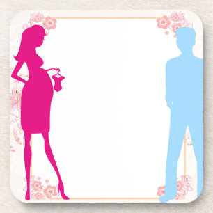 couple expecting baby coaster