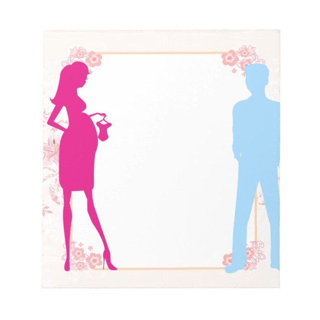 couple expecting baby notepad (Front)