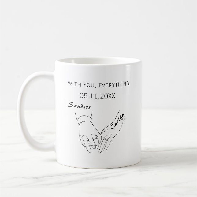 Couple forever Together Wedding Gift Engagement  Coffee Mug (Left)