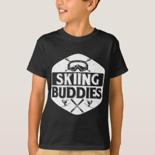 Couple Friends Skiing Buddies Skier Winter Sports T-Shirt