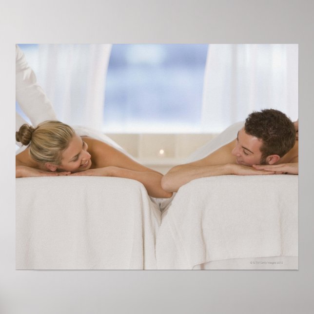 Couple getting massages poster (Front)