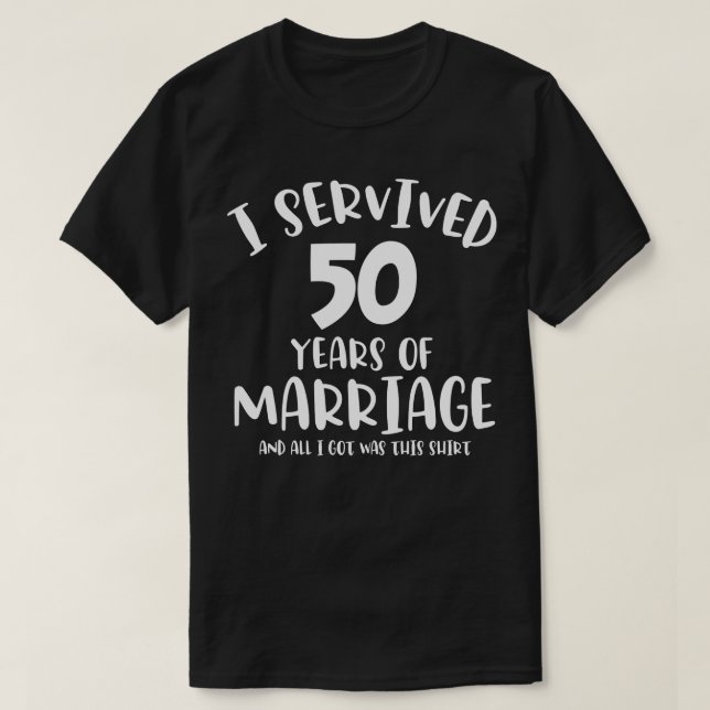 couple gift 50th wedding anniversary husband and w T-Shirt (Design Front)