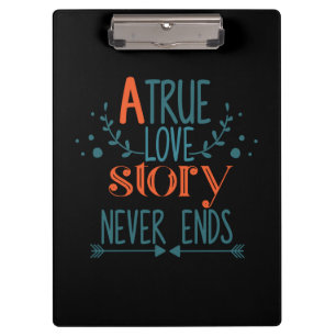Couple Gift A True Love Story Clipboard
