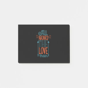 Couple Gift All Aboard The Love Train Post-it Notes