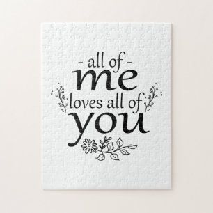 Couple Gift All Of Me Loves All Of You Jigsaw Puzzle