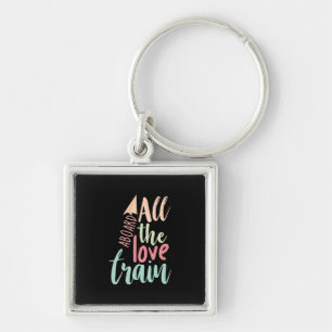 Couple Gift All The Love Train Key Ring