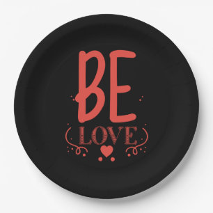 Couple Gift Be Love Paper Plate