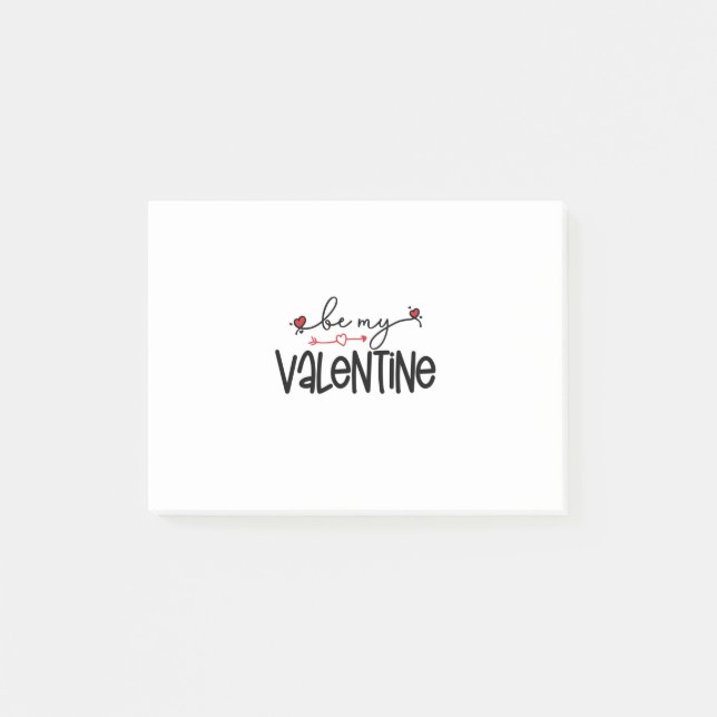 Couple Gift Be My Valentine Post-it Notes (Front)
