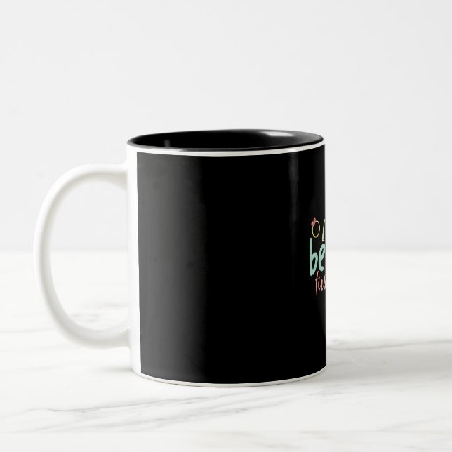 Couple Gift Because First Loved Us Two-Tone Coffee Mug (Left)