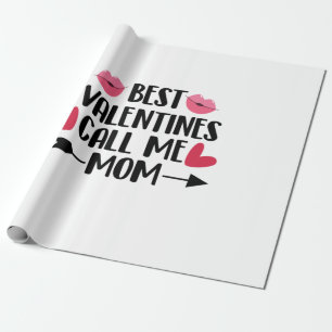 Couple Gift Best Valentines Call Me Mum Wrapping Paper