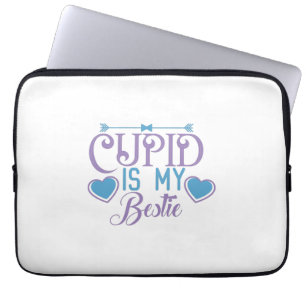 Couple Gift Cupid Is My Bestie Laptop Sleeve