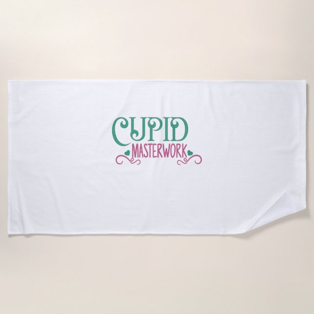 Couple Gift Cupid Masterwork Beach Towel (Front)