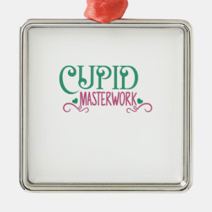Couple Gift Cupid Masterwork Metal Ornament