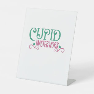 Couple Gift Cupid Masterwork Pedestal Sign
