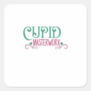 Couple Gift Cupid Masterwork Square Sticker