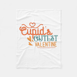 Couple Gift Cupid's Cutest Valentine Fleece Blanket