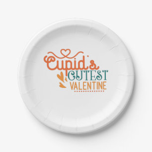 Couple Gift Cupid's Cutest Valentine Paper Plate