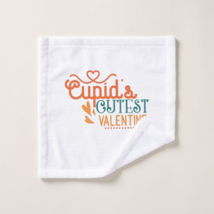 Couple Gift Cupid's Cutest Valentine Wash Cloth