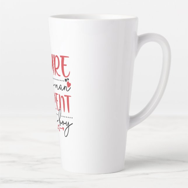 Couple Gift Current Mama Boy Latte Mug (Right)