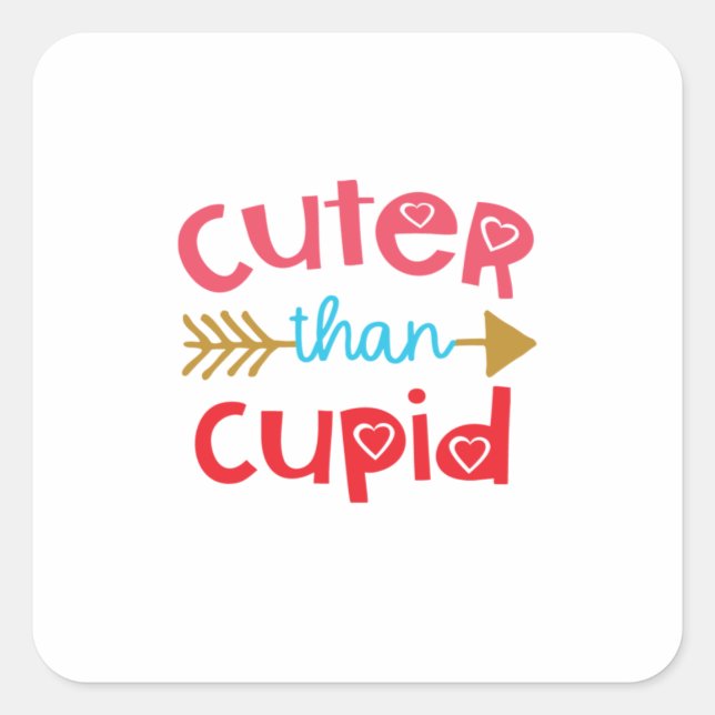 Couple Gift Cuter Than Cupid Square Sticker (Front)