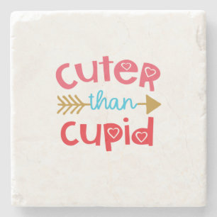 Couple Gift Cuter Than Cupid Stone Coaster