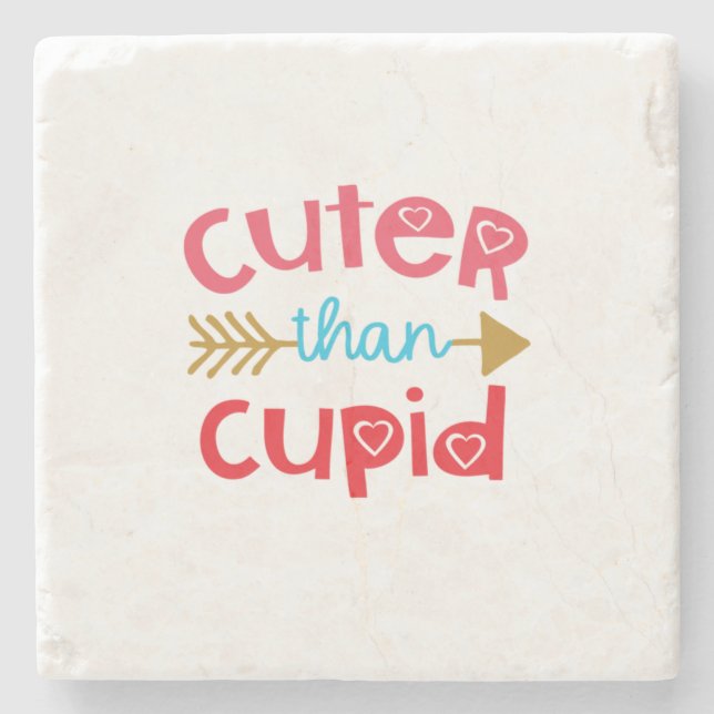 Couple Gift Cuter Than Cupid Stone Coaster (Front)