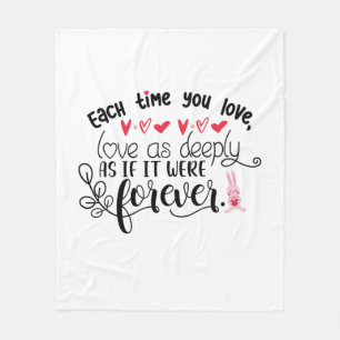 Couple Gift Each Time You Love Forever Fleece Blanket