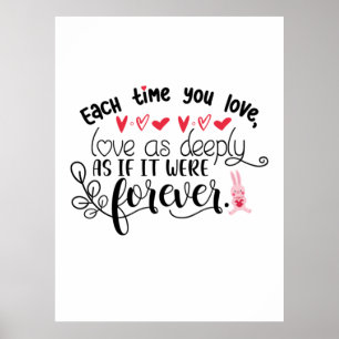 Couple Gift Each Time You Love Forever Poster