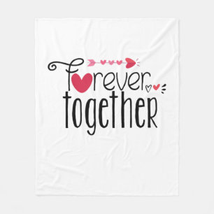 Couple Gift Forever Together Fleece Blanket