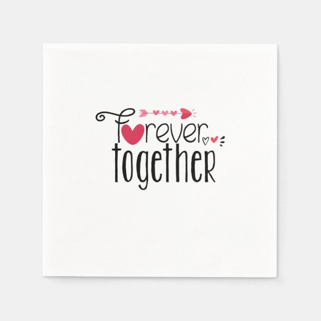 Couple Gift Forever Together Napkin (Front)