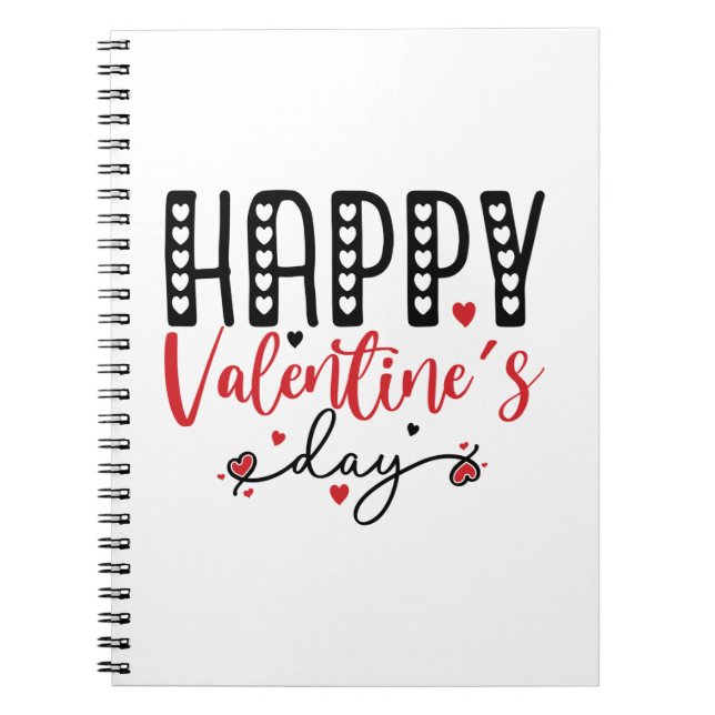 Couple Gift Happy Valentine Day Notebook (Front)