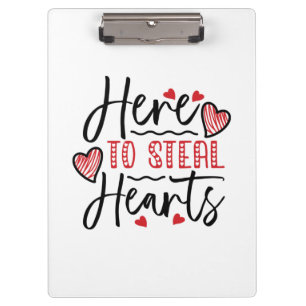 Couple Gift Here Is My Heart Clipboard