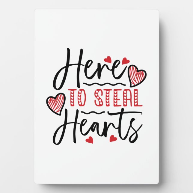Couple Gift Here Is My Heart Plaque (Front)