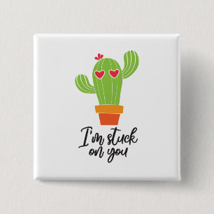 Couple Gift I Am On You 15 Cm Square Badge