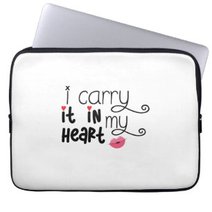 Couple Gift I Carry It In My Heart Laptop Sleeve