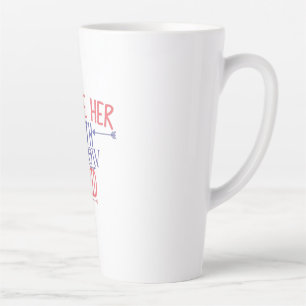 Couple Gift I Love Her With Arrow Cupid Latte Mug