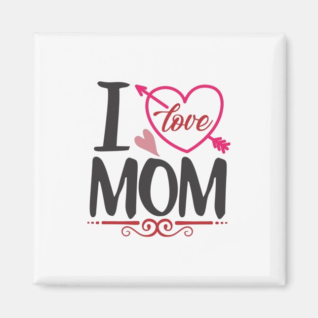 Couple Gift I Love Mum Magnet (Front)