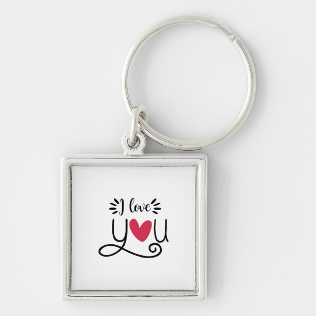 Couple Gift I Love You Key Ring (Front)