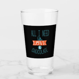 Couple Gift I Need Love And Chocolate Glass
