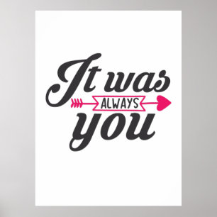 Couple Gift It Was Always You Poster