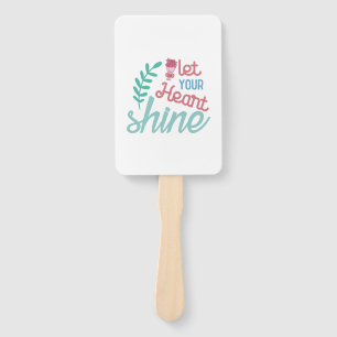 Couple Gift Let Your Heart Shine Hand Fan