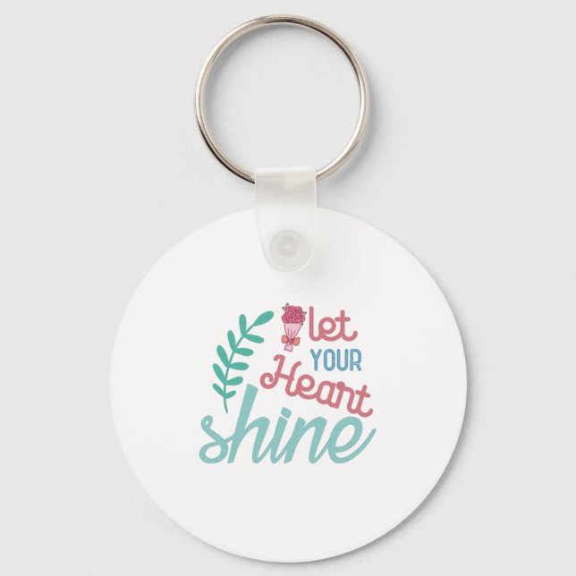 Couple Gift Let Your Heart Shine Key Ring (Front)