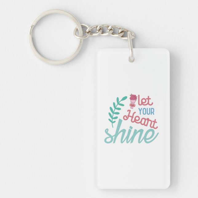Couple Gift Let Your Heart Shine Key Ring (Front)