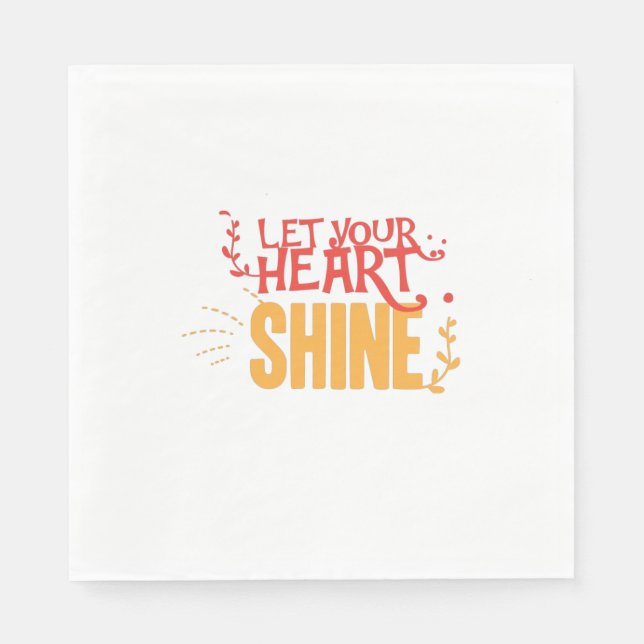 Couple Gift Let Your Heart Shine Napkin (Front)