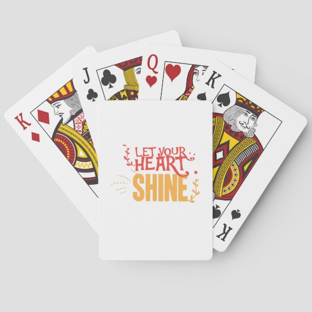 Couple Gift Let Your Heart Shine Playing Cards (Back)