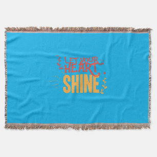 Couple Gift Let Your Heart Shine Throw Blanket