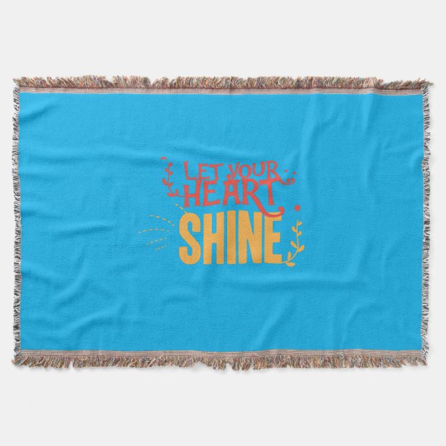 Couple Gift Let Your Heart Shine Throw Blanket (Front)